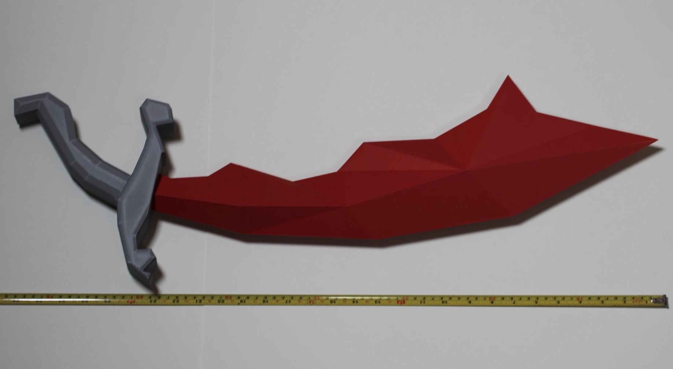 Dragon Scimitar Replica - OSRS Old School Runescape Sword